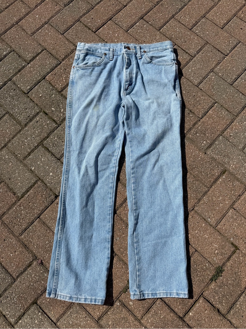 Wrangler Light Blue Men’s Straight-Leg Jeans 33x30